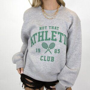 NWT Not Athletic Club Oversized Crewneck Sweatshirt MSRP $88